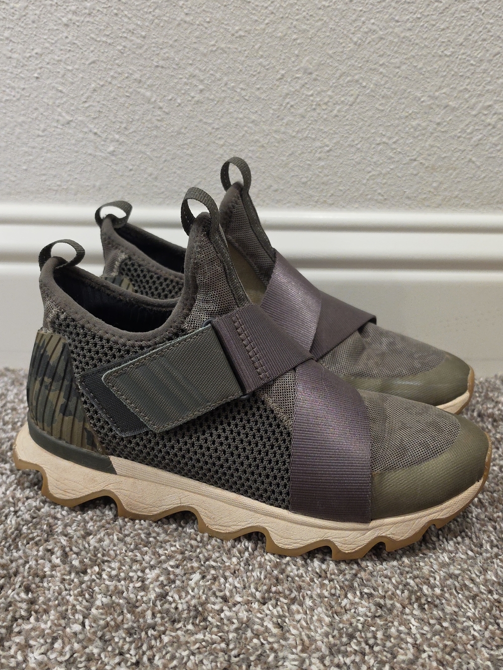 Sorel Olive Green Kinetic Camo Sneakers